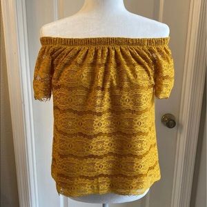 Lace off the shoulder top